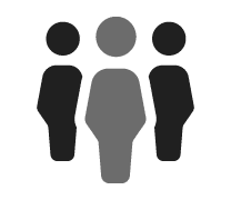 group of three people icon - group life